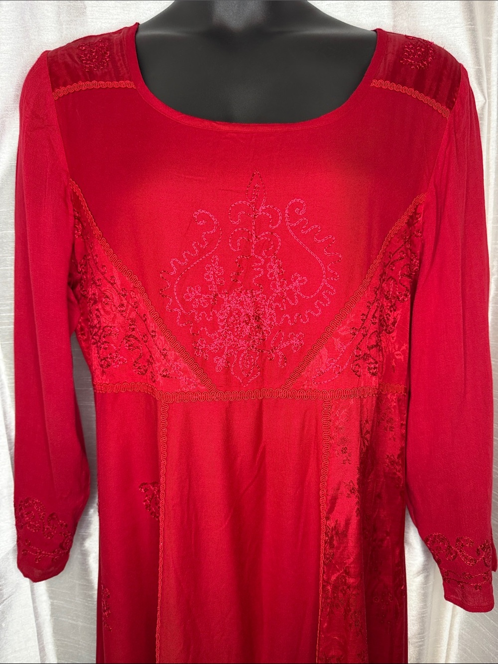 Vtg The Paragon Whimsigoth Boho Embroidered Patchwork Lagenlook Women’s 1X